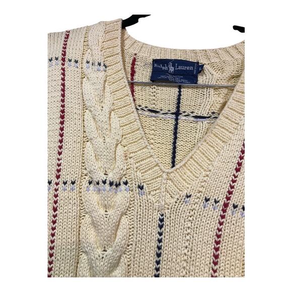 Ralph Lauren Vest Yellow Men 100% Cotton Large - Picture 2 of 4